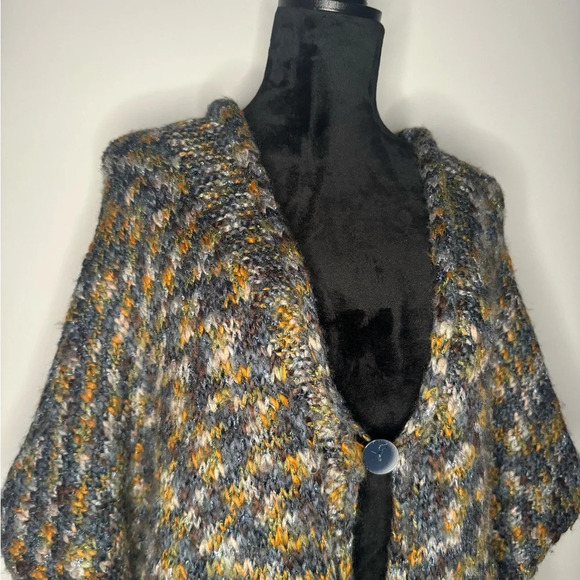 VTG Chunky Wool Jillian Nicole Knit One Button Cardigan Sweater - Picture 10 of 15